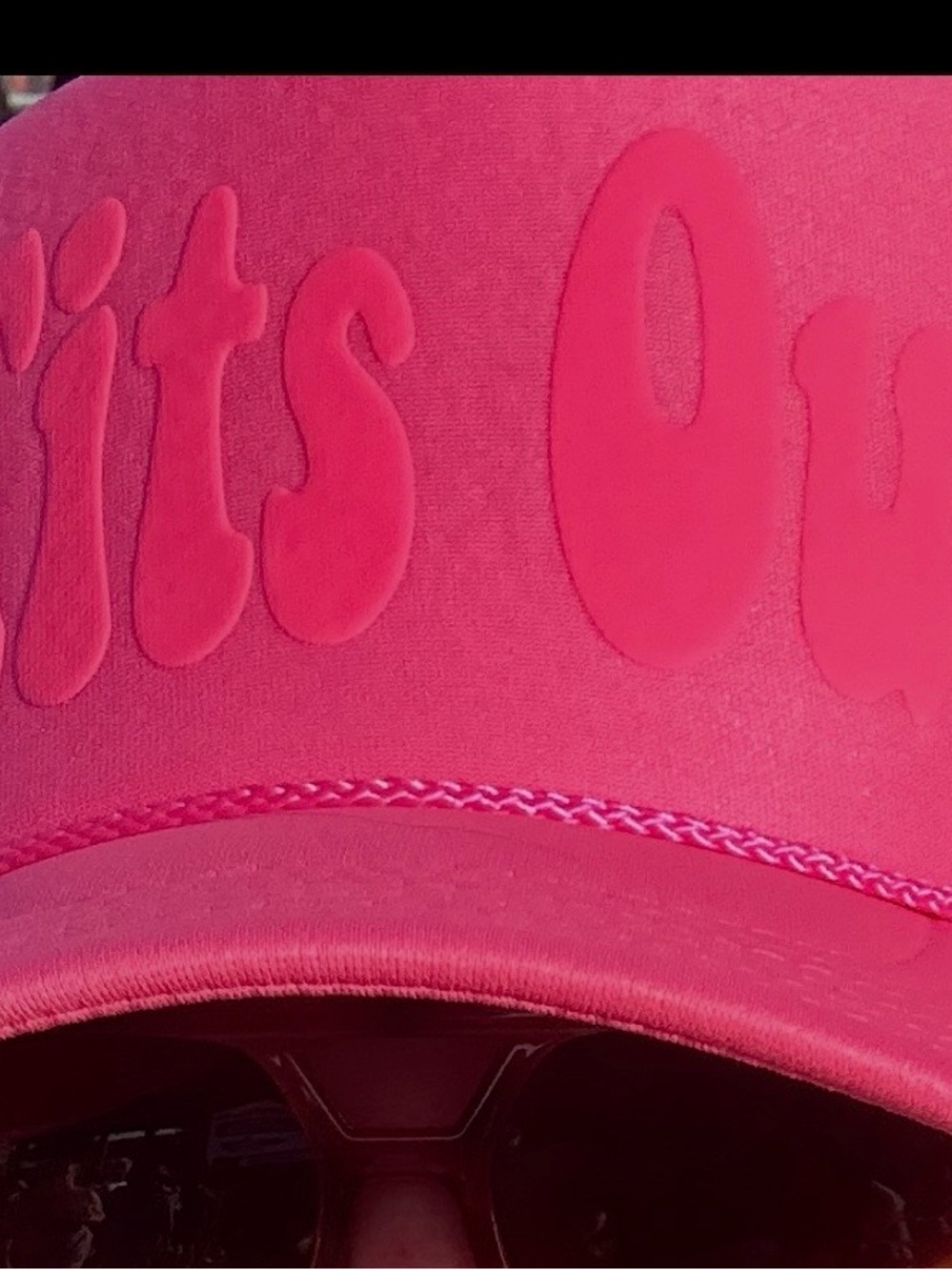 Pink Embossed Trucker Hat - Snap Back